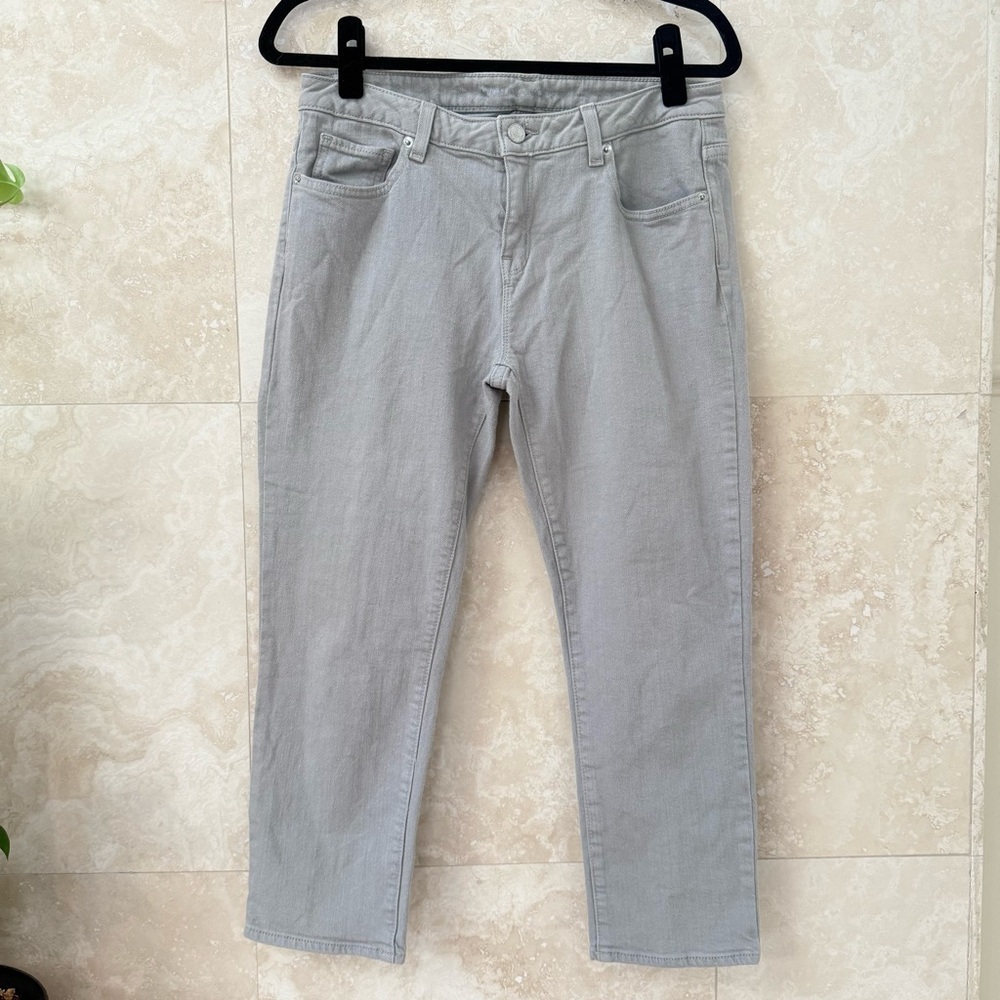 Michael Kors Light Gray Capri Jeans Size 4 Mid Rise Cropped Denim